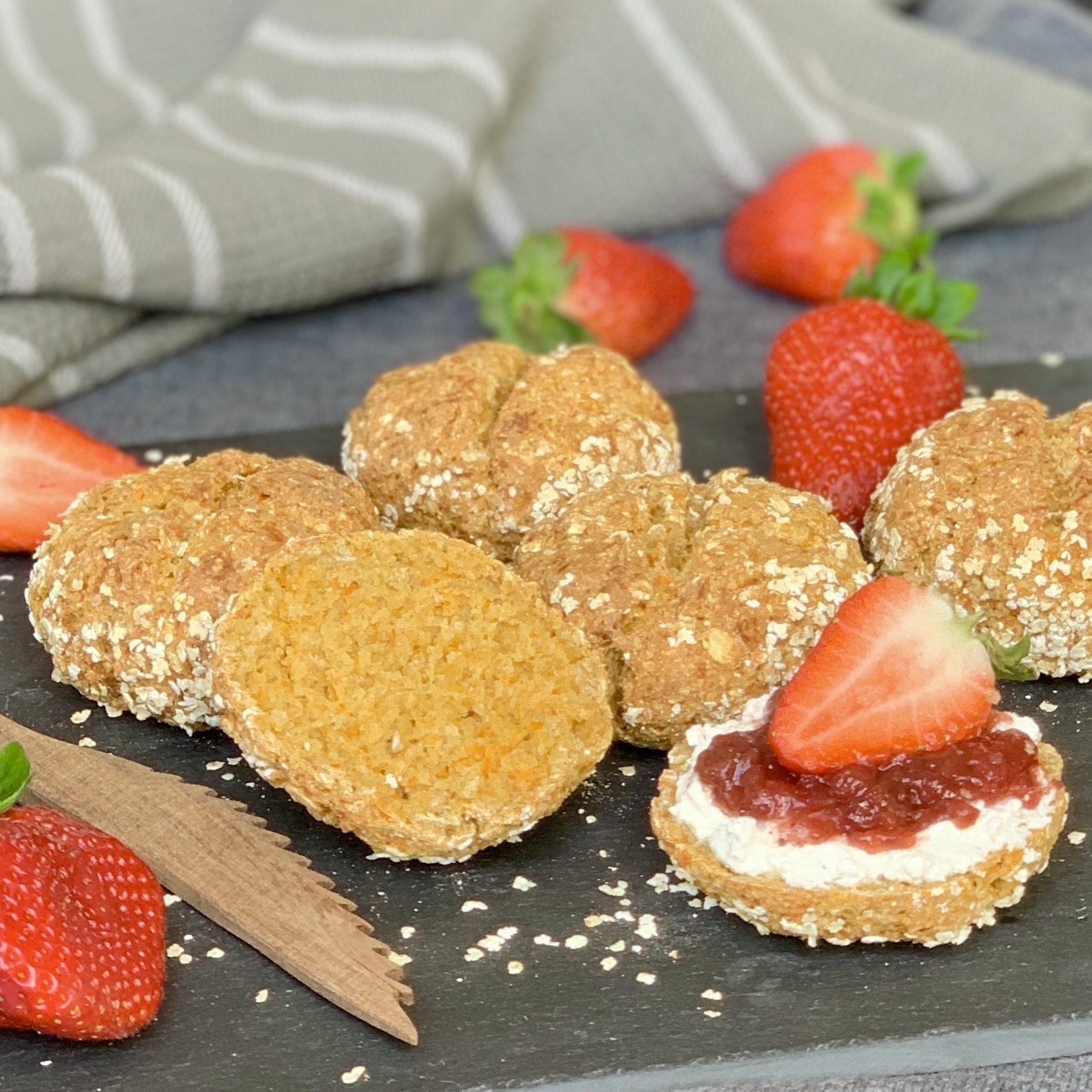 Karotten-Hafer Brötchen - selbstkreiert