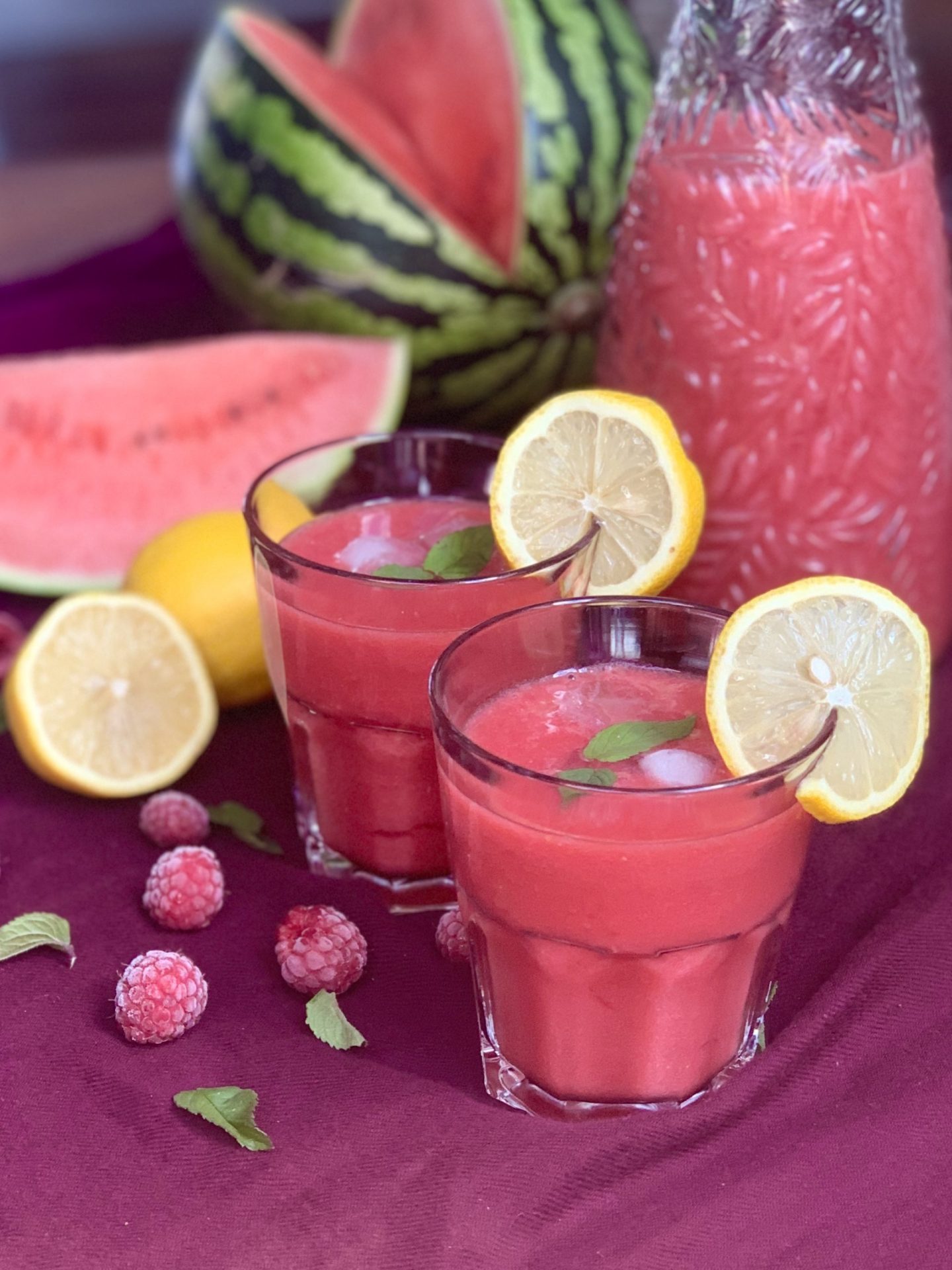 Wassermelonen-Himbeer-Smoothie - selbstkreiert